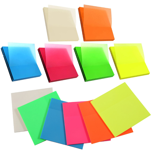 Clear sticky notes for tracing